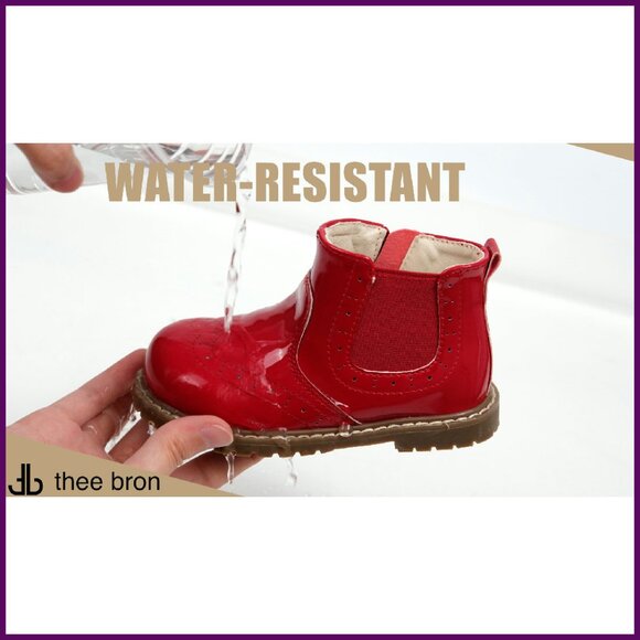 Vintage Leather Embroidered Toddler Girls Boots Mid Calf Water Resistant - Picture 8 of 8